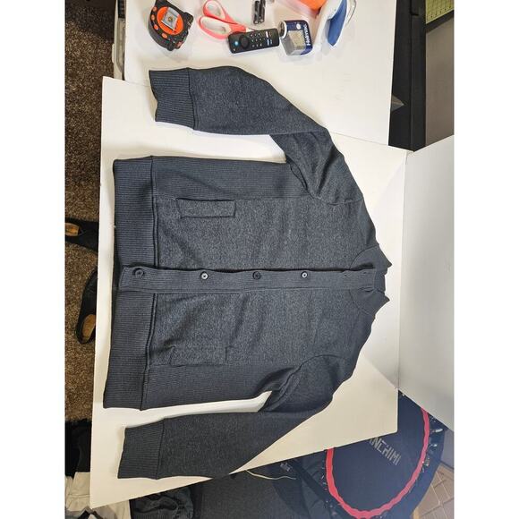 APT. 9 MEN’S Mock Neck Jacket Gray Full Zip + 6 Button Closure 4 Pockets XL - Picture 3 of 10